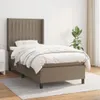 vidaXL Boxspringbett mit Matratze Taupe 90x190 cm Stoff Produktbild-Vorschau 2