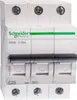 A close-up studio shot of a three-pole Schneider Electric circuit breaker. Anteprima dell’immagine prodotto