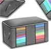 Grand meuble de rangement pour literie et vêtements, gris, Voir les images du produit 9