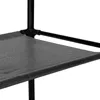 Stojący wieszak na ubrania z półkami czarny 80x26x150,5 cm Podgląd zdjęcia produktu 12