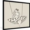 MuchoWow® Gerahmtes Poster Mädchen in gepunktetem Kleid mit Produktbild-Vorschau 1