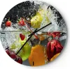 Wanduhr - Rund - Glasuhr - Früchte Wasser Spritzer Essen - Produktbild-Vorschau 1