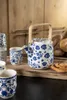 Clayre & Eef Tasse 100 ml Beige Blau Porzellan Podgląd zdjęcia produktu 3