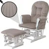 A glider chair and ottoman set with a close-up inset showing the fabric texture. Anteprima dell’immagine prodotto