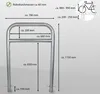 Fahrradanlehnbügel 78 x 115 cm Stahl feuerverzinkt Ø 60 mm Produktbild-Vorschau 2