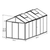 GFP Gewächshaus Diamas 24 Premium 235x460 cm mit Produktbild-Vorschau 2