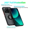 A smartphone case with a ring holder is shown with text highlighting its protective features. Produktbild-Vorschau