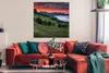 MuchoWow® Poster Gras - Berge - Abend 100x100 cm - Produktbild-Vorschau 2