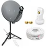 PremiumX Camping SAT Anlage 60cm Antenne Single LNB 10m Produktbild-Vorschau 1
