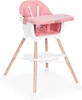 Chaise haute 2-en-1 rose pour enfants ECOTOYS Voir les images du produit 1