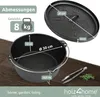 holz4home® Dutch Oven Set ohne Füße I 9L Feuertopf Produktbild-Vorschau 7