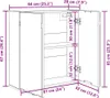 vidaXL Spiegelkast, zwart, eikenlook, 64 x 20 x 67 cm Productafbeelding-voorbeeld 8