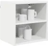 vidaXL Závěsná skříňka s úložným prostorem, bílá, 40 x 29,5 Náhled obrázku produktu 2
