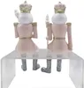 Nussknacker Set 2 Stück Polyresin 6x6x12/21 cm Rosa Weiß Produktbild-Vorschau 3