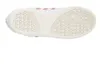 The image shows the bottom view of a white Adidas sneaker with pink stripes. Produktbild-Vorschau