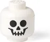 LEGO Storage Head "Skelett", klein (weiß/schwarz) Produktbild-Vorschau 1