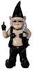 Zwerg Rockerin Stinkefinger 31,5cm Gartenfigur Dekofigur Produktbild-Vorschau 1