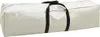 A white gym mat bag with black handles and blue stitching on a white background. Produktbild-Vorschau