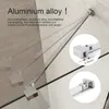 A close-up view of a shower support rod and its mounting hardware, with text highlighting its material and durability. Podgląd zdjęcia produktu