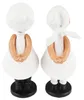 Magnetische Kusspuppen Hochzeit schwarz weiß küssendes Paar Produktbild-Vorschau 4