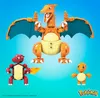 A marketing image showing a set of Pokemon building block toys, including Charmander, Charmeleon, and Charizard. Náhled obrázku produktu