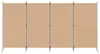 vidaXL Paravent 4 panneaux Beige 346 x 180 cm Tissu Voir les images du produit 4