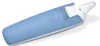A close-up studio shot of a light blue and white ear thermometer against a white background. Produktbild-Vorschau