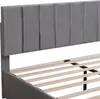 MODFU Beklede bed, 160 x 200 cm, fluweel, met verstelbaar Productafbeelding-voorbeeld 9