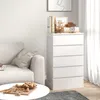 HOMCOM Commode 5 tiroirs commode chambre meuble de Voir les images du produit 7