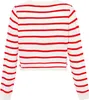Mutha Damen Cardigan - weiß-rote Streifen Mutha Damen Produktbild-Vorschau 2
