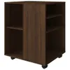 vidaXL Szafka na kółkach brązowy dąb 60x53x72 cm materiał Podgląd zdjęcia produktu 6