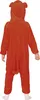 A child wearing an orange animal costume, viewed from the back. Produktbild-Vorschau