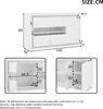Merax Sideboard 140cm mit 2 Glastüren, Wohnzimmerschrank Produktbild-Vorschau 6