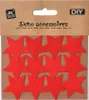 A product package containing red star-shaped patches. Produktbild-Vorschau