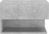 vidaXL Tables de chevet murales 2 pcs. Gris béton Voir les images du produit 4