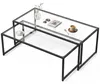 HOMCOM Set van 2 bijzettafels, salontafel, accessoiretafel, Productafbeelding-voorbeeld 1
