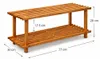 Klassisches Schuhregal - 2 Ebenen - Kiefernholz Produktbild-Vorschau 7