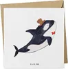Mr. & Mrs. Panda Grußkarte Orca Zylinder - Weiß - Geschenk, Produktbild-Vorschau 1
