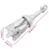 vidaXL Ancora a cerniera argento 0,7 kg Ghisa zincata a Anteprima dell’immagine prodotto 8
