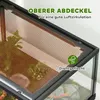 PawHut Terrarium für Reptilien Glasterrarium mit Schiebetür Produktbild-Vorschau 5