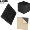 Schiuma piramidale (nera) circa 30x30x5cm) Schiuma acustica Anteprima dell’immagine prodotto 1