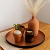 Orientalisches rundes Tablett Schale aus Metall Monaco 25cm Produktbild-Vorschau 5