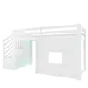 A white loft bed with stairs and storage. Anteprima dell’immagine prodotto
