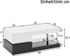 A diagram showing the dimensions of a coffee table. Anteprima dell’immagine prodotto