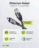 Goobay 70699 cavo cambia genere USB C RJ-45 Nero, Argento Anteprima dell’immagine prodotto 2