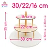 3-stöckiger Tortenständer 30/22/16 cm Brand4Cake Produktbild-Vorschau 2