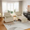 UnboxG Schlafsofa für 1 Person, beige, Chenille-Stoff, Produktbild-Vorschau 3