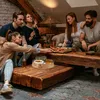 Vassoio Relaxdays, vassoio rotondo da portata, legno di Anteprima dell’immagine prodotto 5