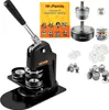 A button making machine with accessories and promotional material. Náhľad obrázku produktu