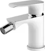 Design Bidetarmatur stehend mit Stöpsel chrom weiß Produktbild-Vorschau 1